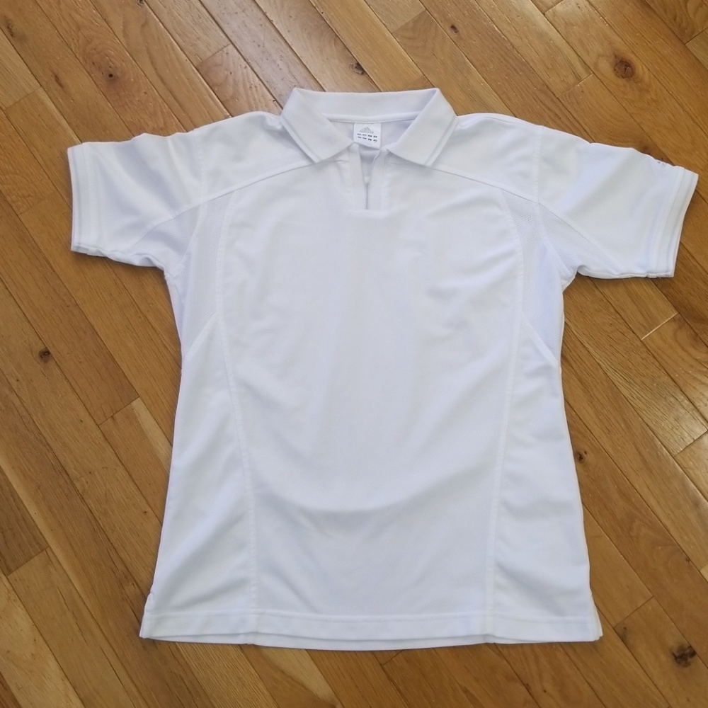 Adidas s/s Polo Top White Lg  Climacool